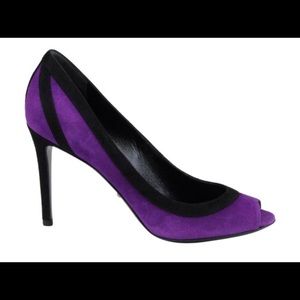 AUTHENTIC GUCCI COLOR BLOCK OPEN TOE PUMP